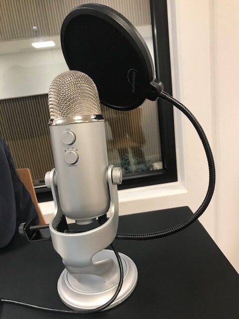 Mikrofon til brug ved podcast